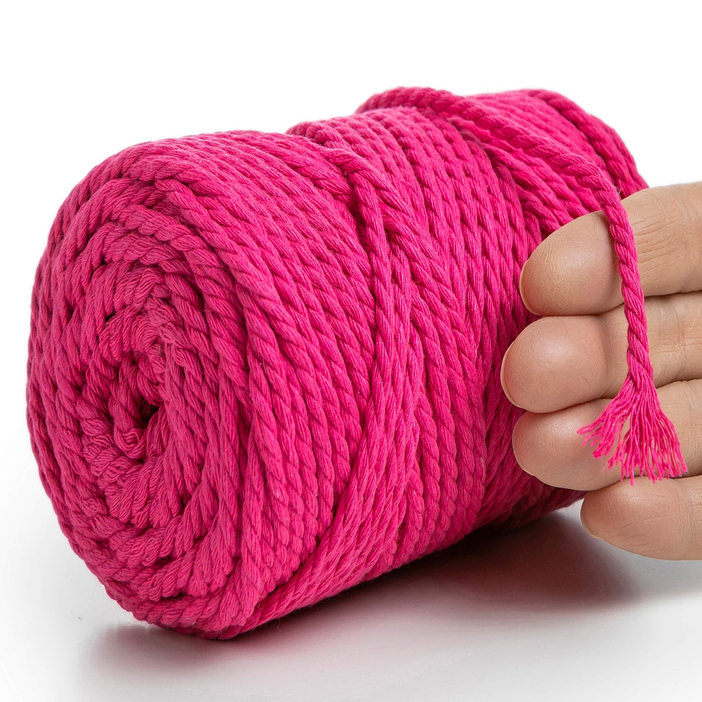 NEON PINK MAKRAMEE-SEIL 4 MM, 75 M