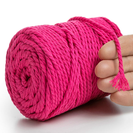 CORDE MACRAMÉ ROSE FLUO 4 MM, 75 M