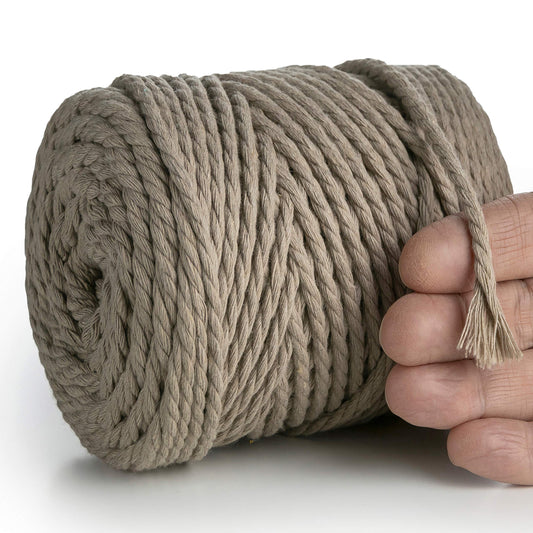 CORDE MACRAMÉ SABLE FONCÉ 4 MM, 75 M