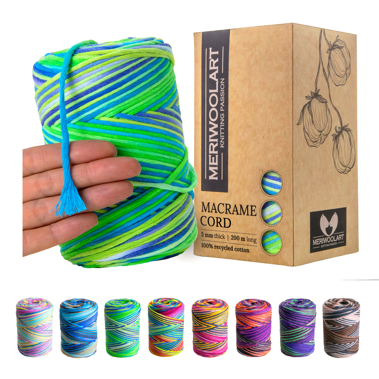 Licorne 20 Macramé simple torsadé 3 mm 200 m