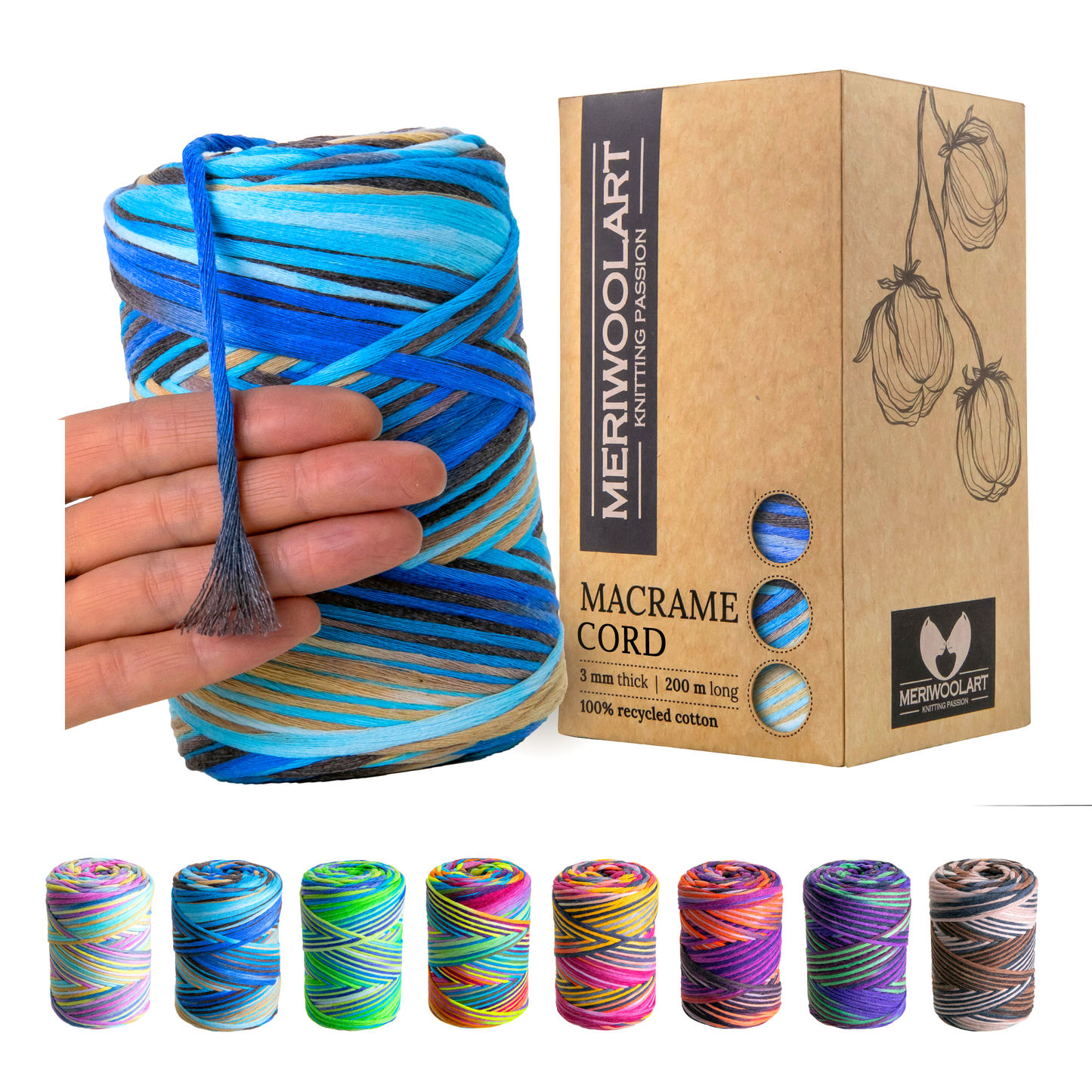 Macramé torsadé simple Unicorn 21 3 mm 200 m