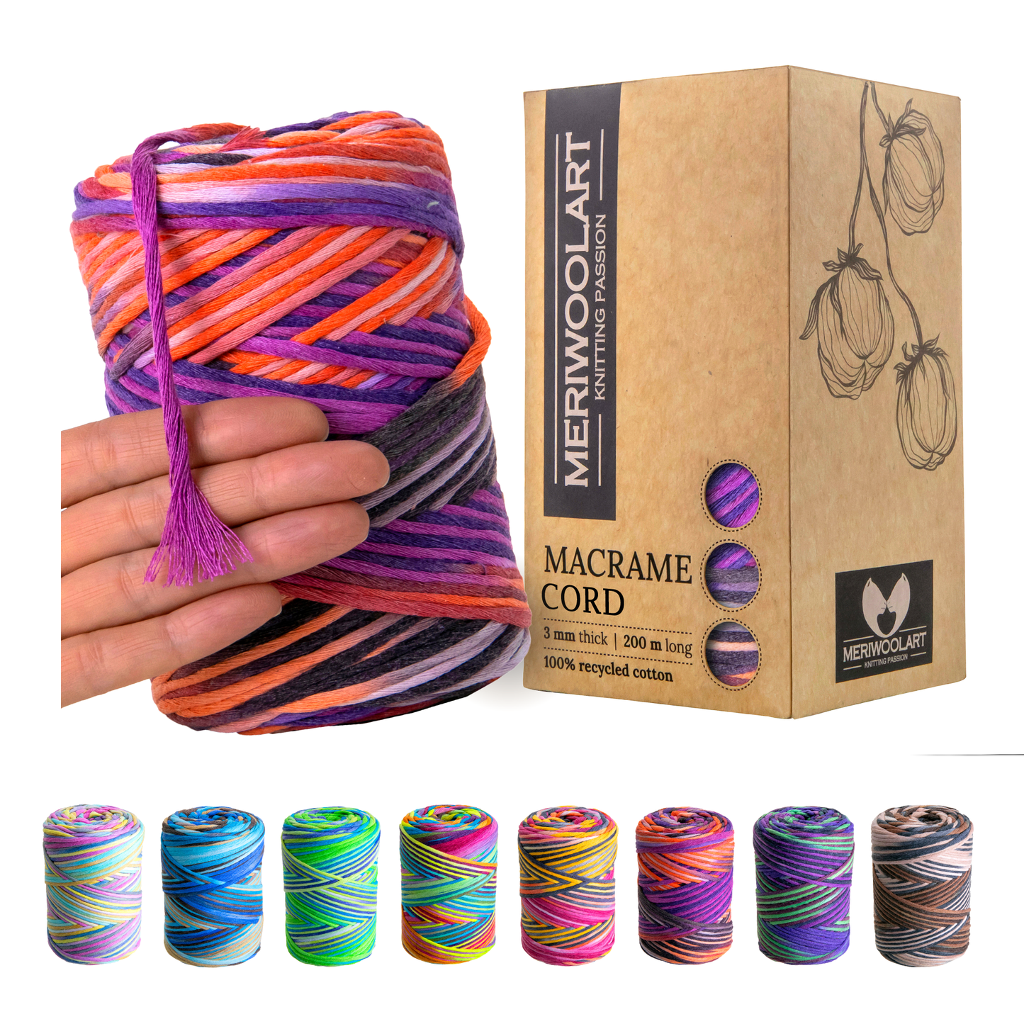 Licorne 22 Macramé simple torsadé 3 mm 200 m