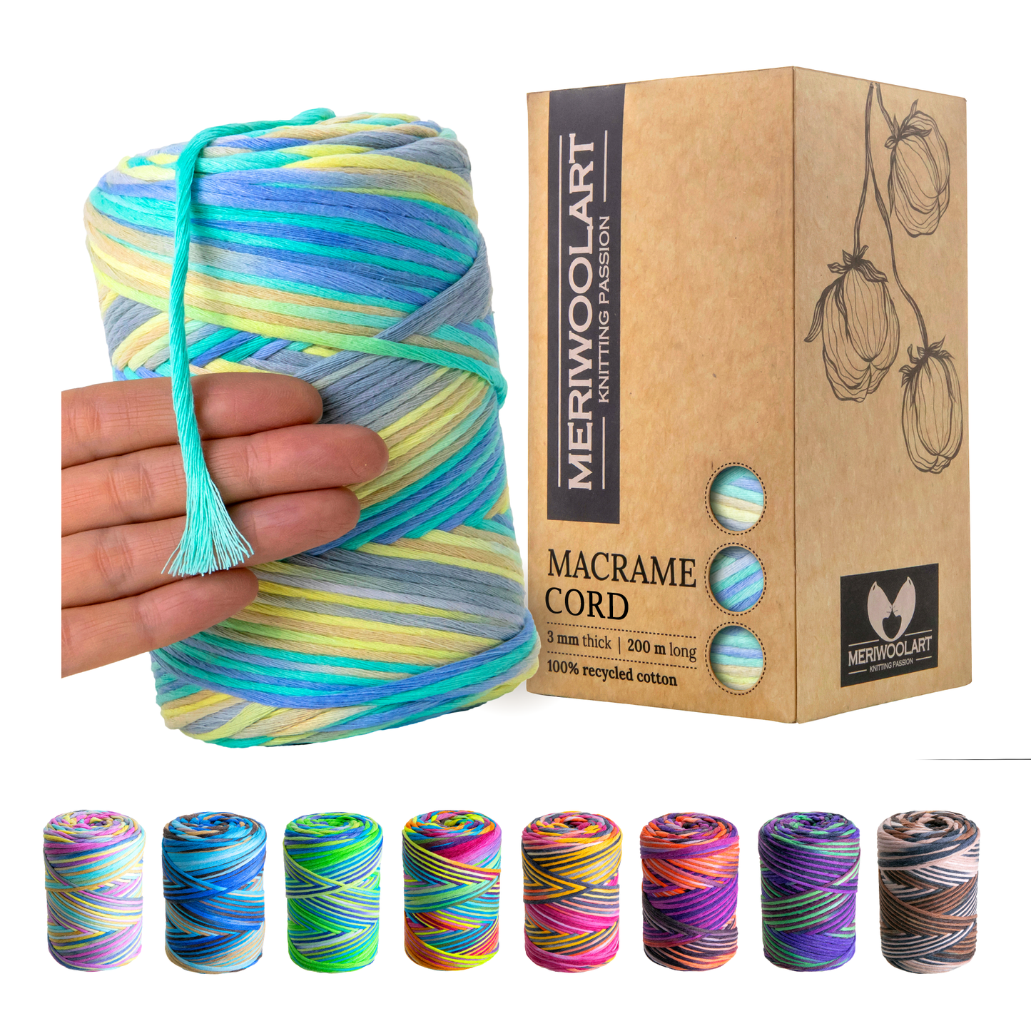 Licorne 24 Macramé simple torsadé 3 mm 200 m