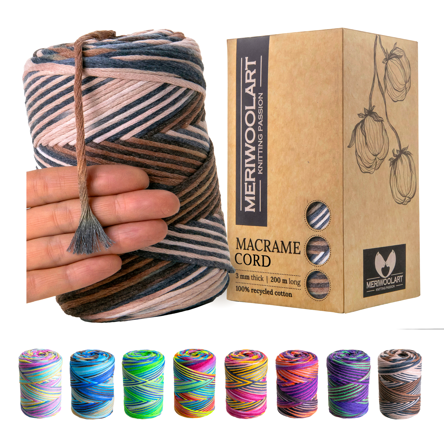 Licorne 28 Macramé simple torsadé 3 mm 200 m