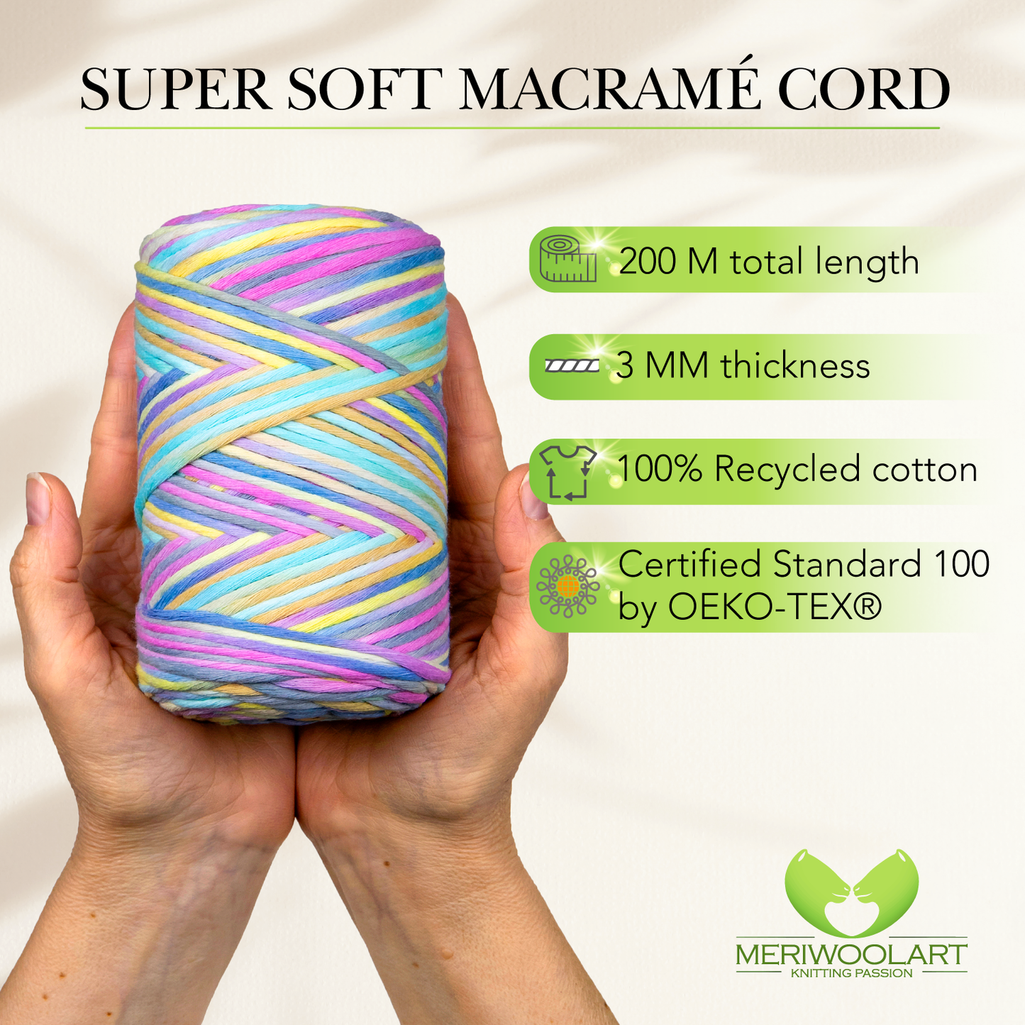 Macramé torsadé simple Unicorn 29 3 mm 200 m