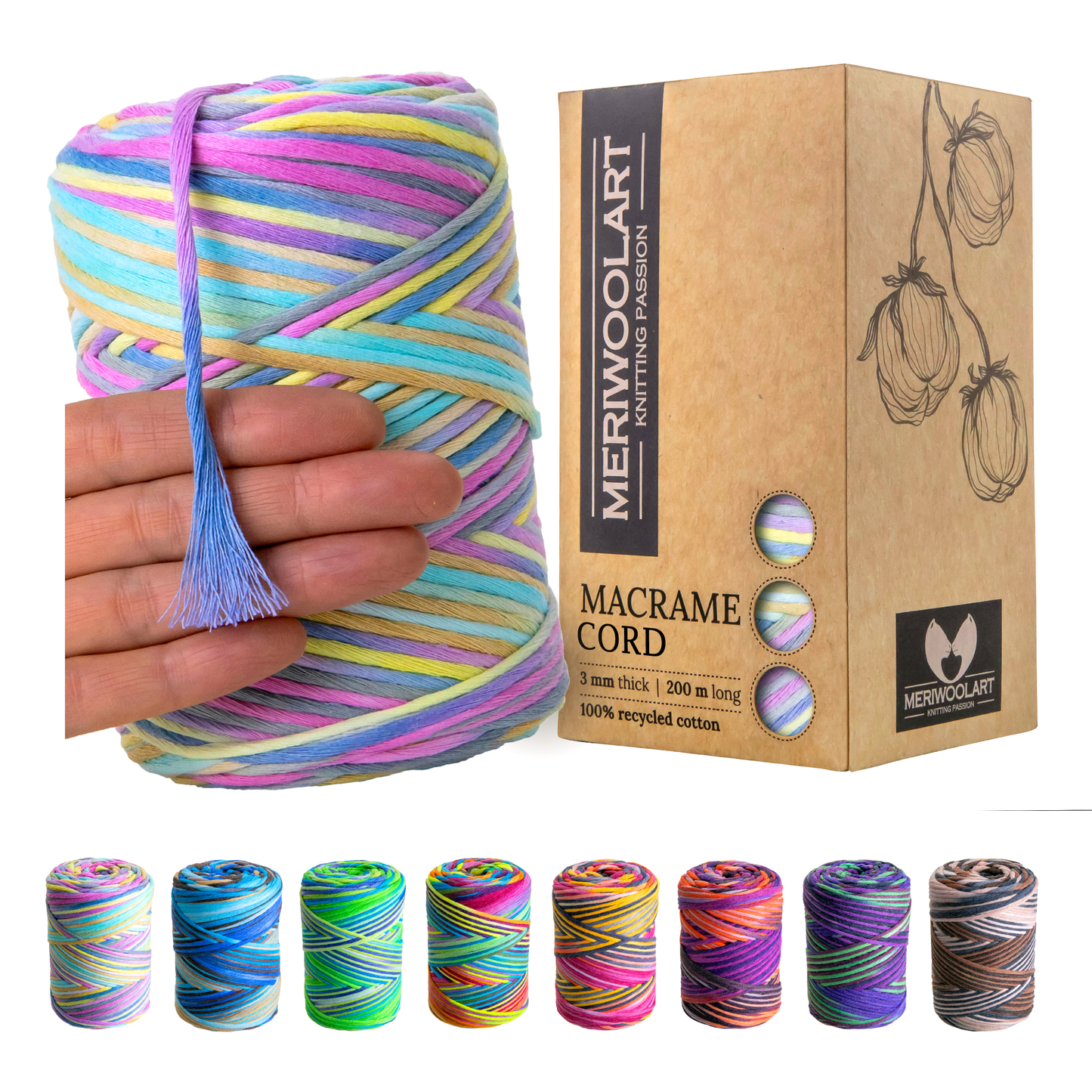 Macramé torsadé simple Unicorn 29 3 mm 200 m