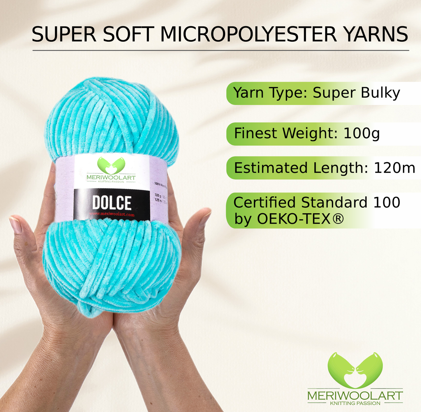Micro-polyester turquoise dolce 100 g 120 m
