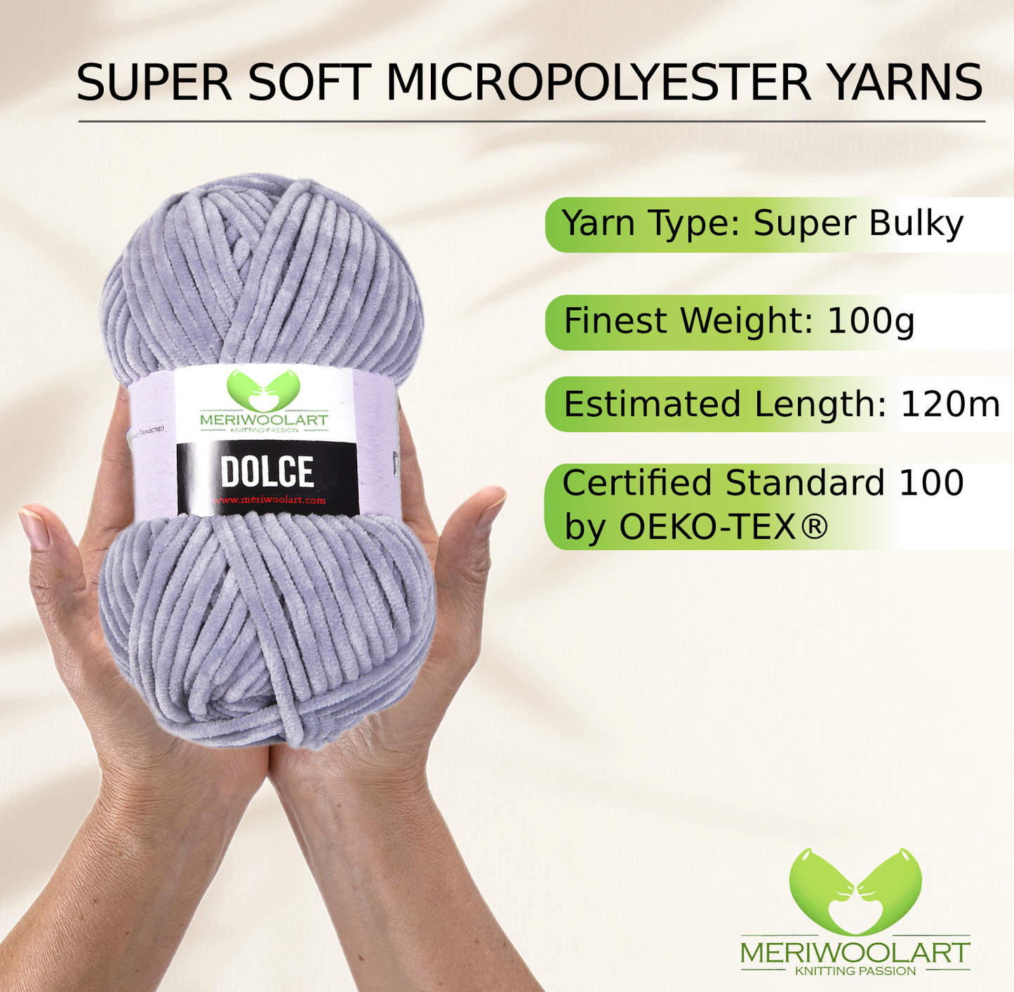 DOLCE GRIS CLAIR MICRO POLYESTER 100G 120M