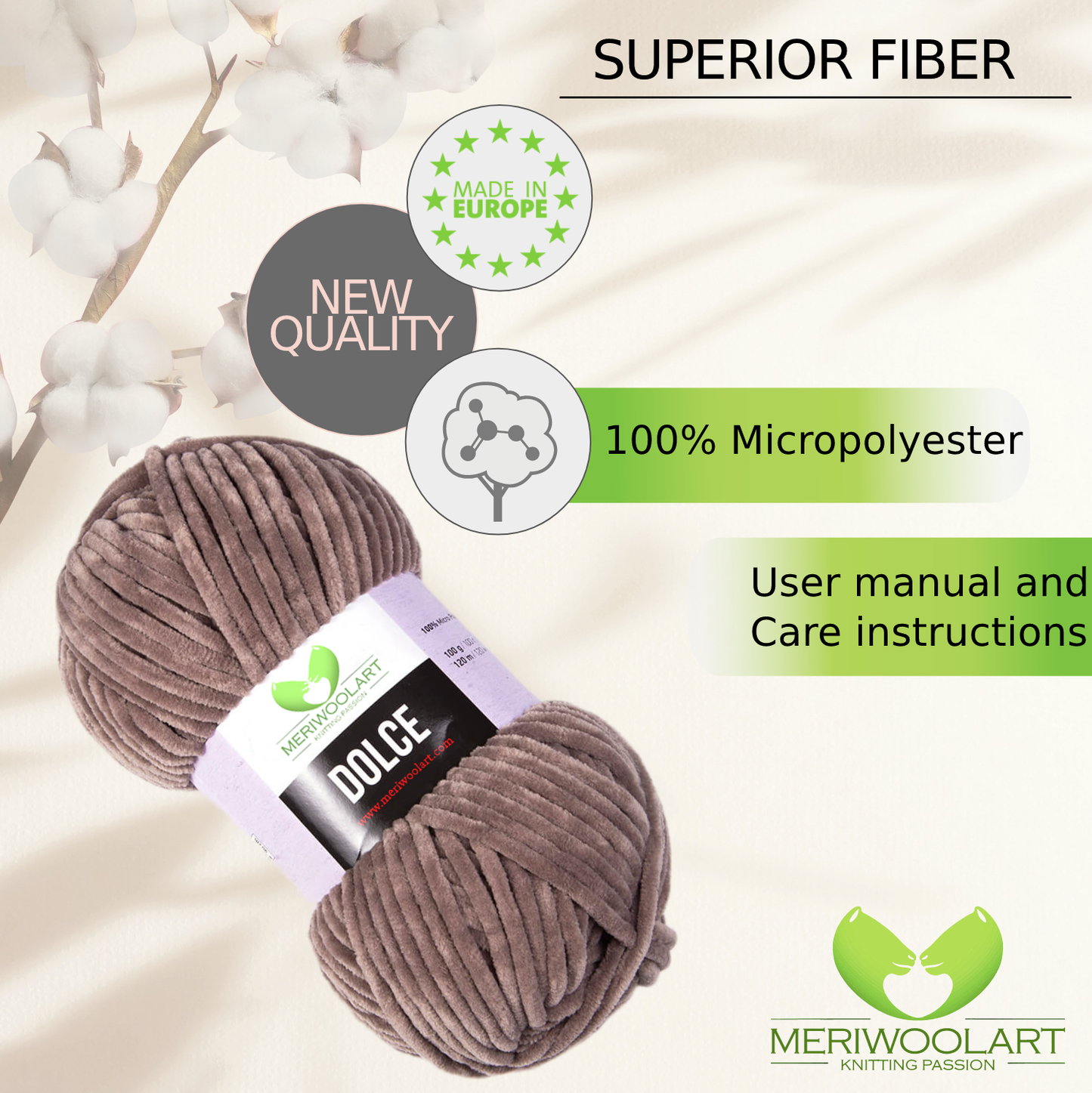 DOLCE DUNKEL SAND MIKROPOLYESTER 100G 120M