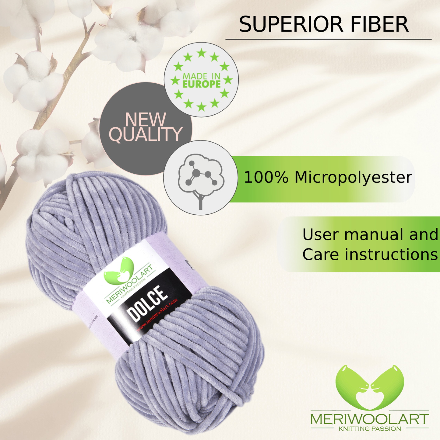 DOLCE GRIS CLAIR MICRO POLYESTER 100G 120M