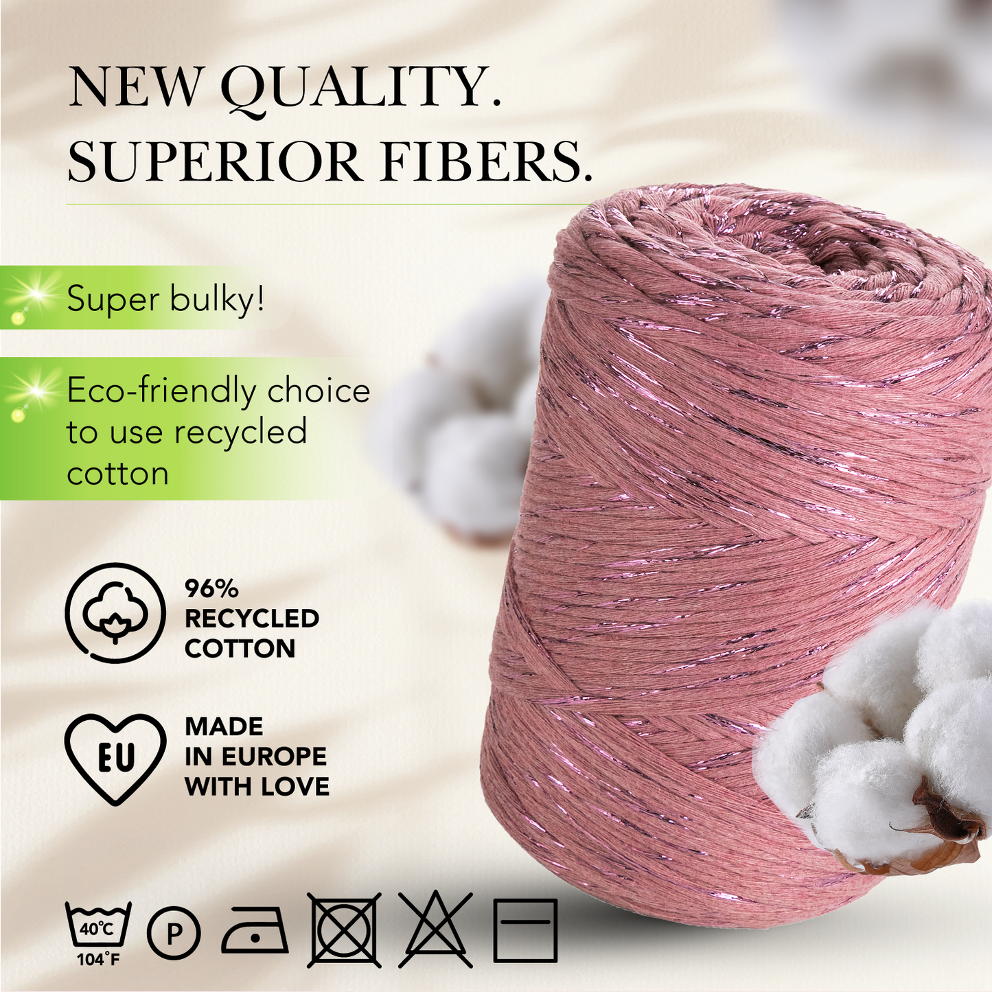 Pflaume Lurex Macramé Simple Torsadé 3mm 200m