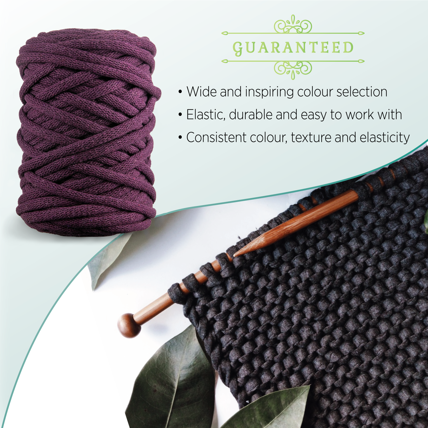 LILA RECYCLED COTTON CORD 10 MM, 60 M