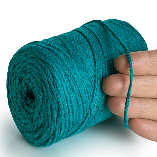Coton macramé vert d'eau 2 mm 250 m