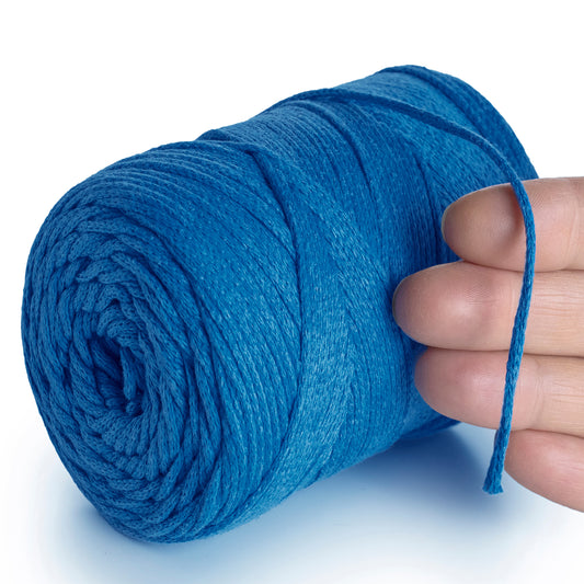 Blaue Makramee-Baumwolle 2 mm 250 m