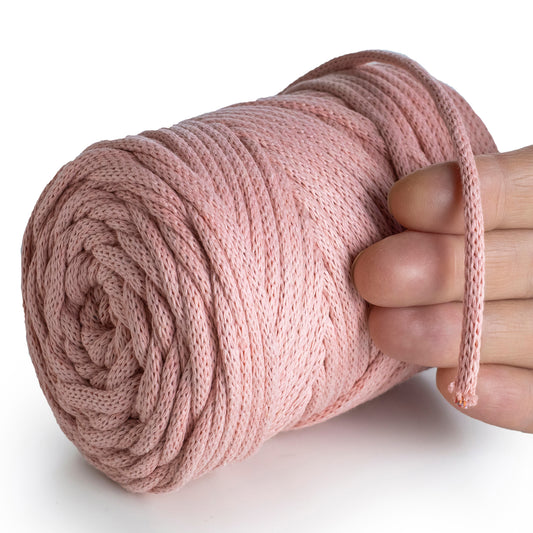 Cordon macramé rose clair 4 mm 85 m