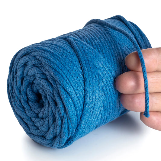 Cordon macramé bleu 4 mm 85 m