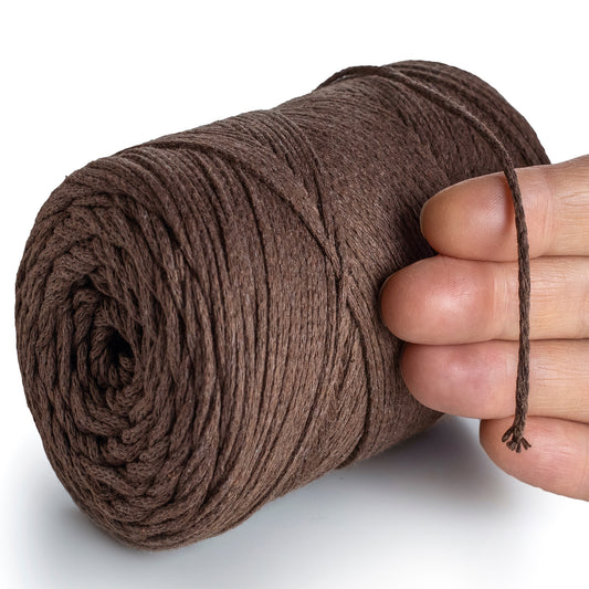 Braune Makramee-Baumwolle 2 mm 250 m