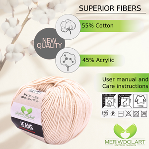 JEANS Light Sand Cotton YARN 50g 160m