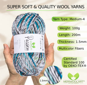 PASSION-1241 MERINO WOOL YARNS 200M