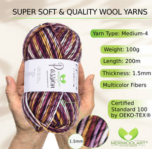 PASSION-1247 MERINO WOOL YARNS 200M