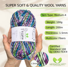 Load image into Gallery viewer, PASSION-1250 MERINO WOOL YARNS 200M
