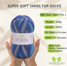 Load image into Gallery viewer, FORZA 2502 WOOL SOCK YARN 100g 420m
