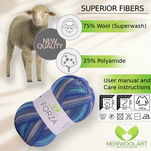 FORZA 2502 WOOL SOCK YARN 100g 420m