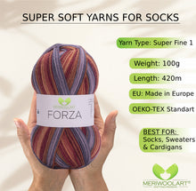 Load image into Gallery viewer, FORZA 2503 WOOL SOCK YARN 100g 420m
