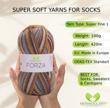 Load image into Gallery viewer, FORZA 2504 WOOL SOCK YARN 100g 420m
