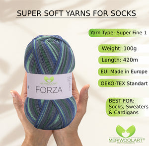 FORZA 2506 WOOL SOCK YARN 100g 420m