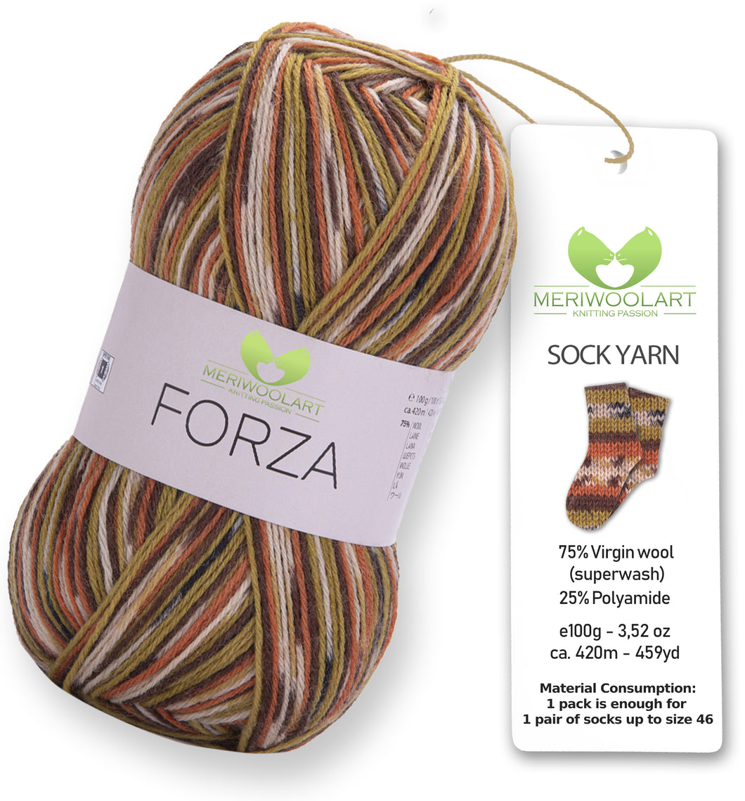 FORZA 2511 WOOL SOCK YARN 100g 420