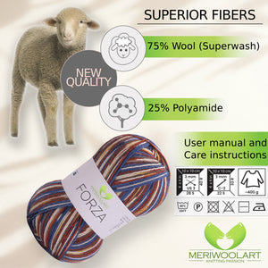 FORZA 2515 WOOL SOCK YARN 100g 420