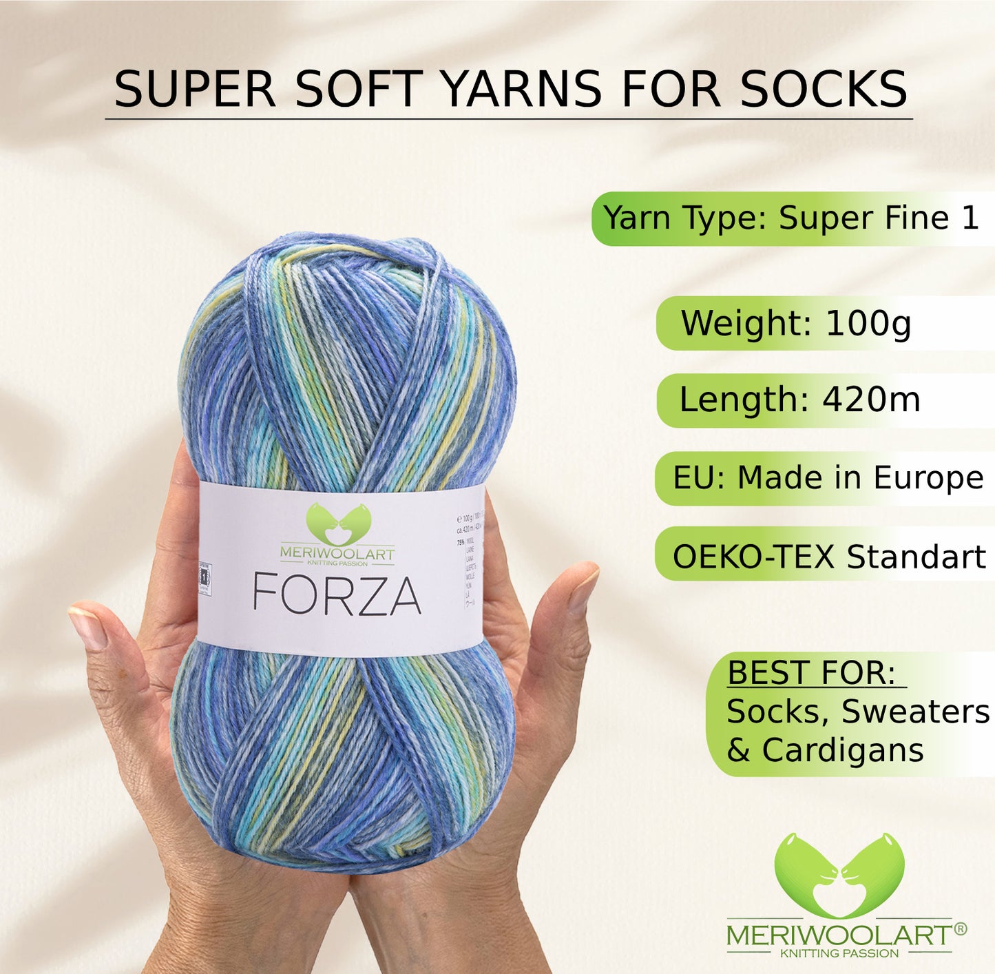 FORZA 2603 WOOL SOCK YARN 100g 420