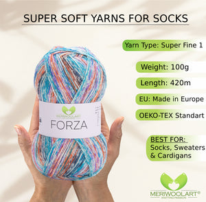 FORZA 2610 WOOL SOCK YARN 100g 420