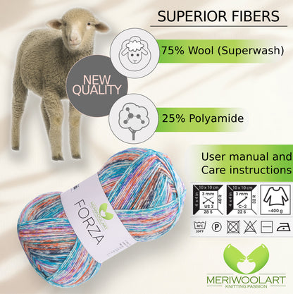 FORZA 2610 WOOL SOCK YARN 100g 420