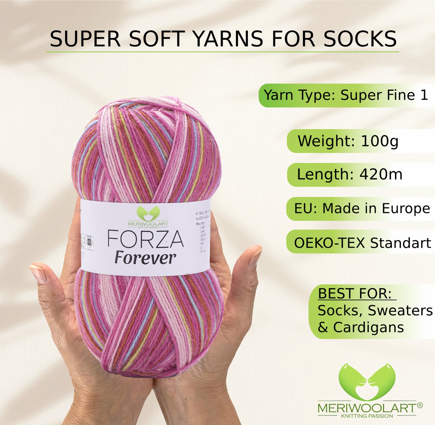 FORZA FOREVER 2706 WOOL SOCK YARN 100g 420