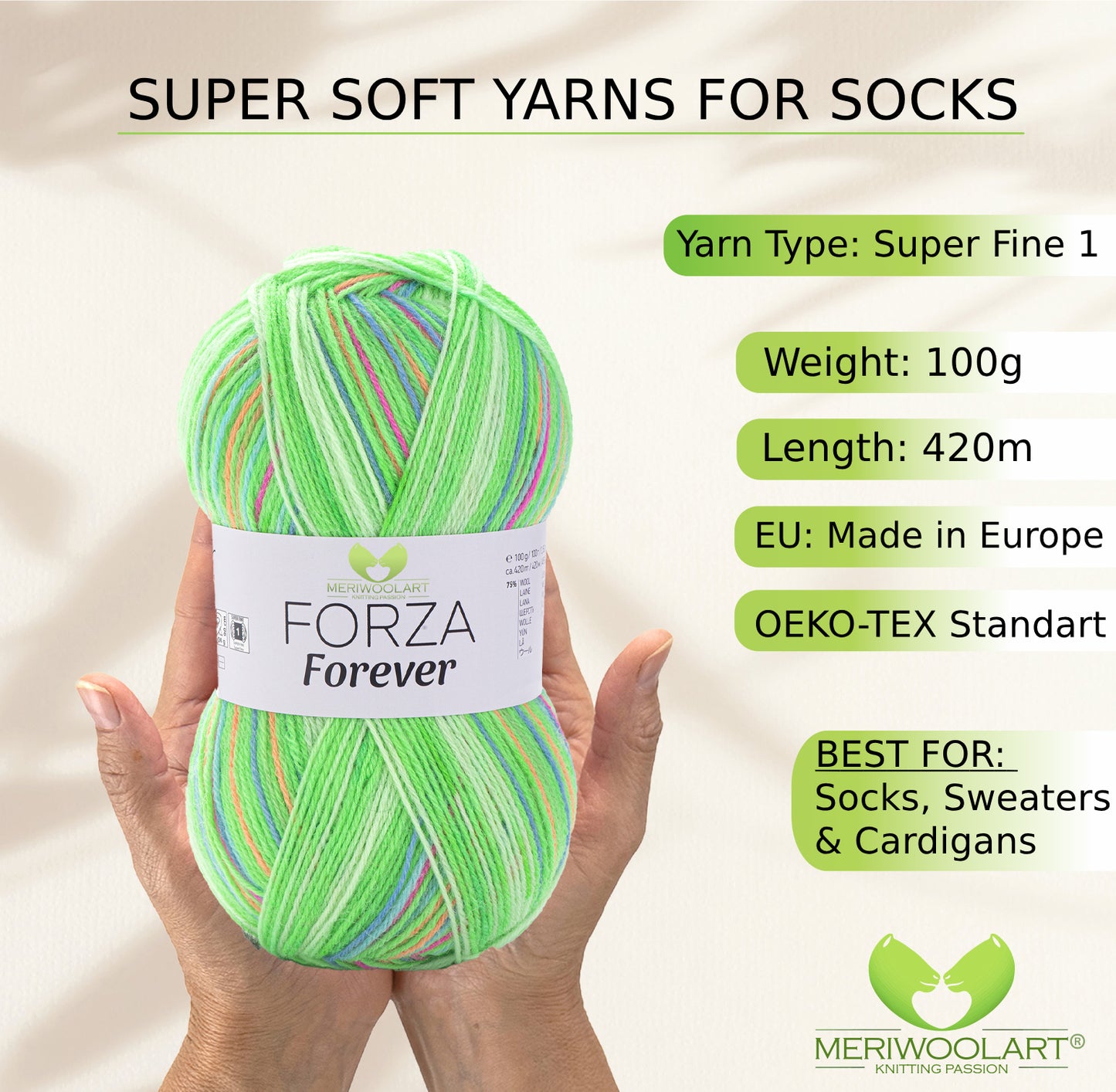 FORZA FOREVER 2709 WOOL SOCK YARN 100g 420