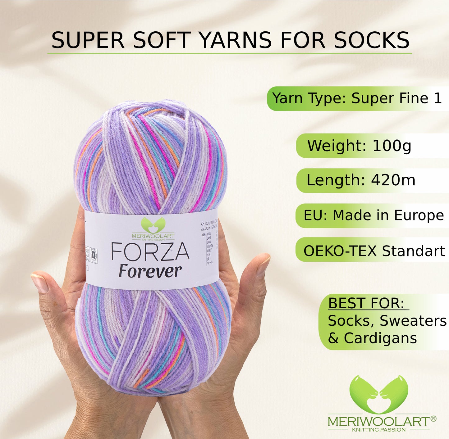 FORZA FOREVER 2712 WOOL SOCK YARN 100g 420