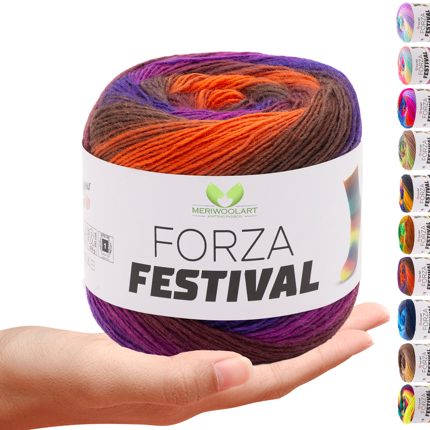 FORZA FESTIVAL 2903 WOOL YARN 100g 420