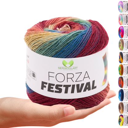 FORZA FESTIVAL 2904 WOOL YARN 100g 420