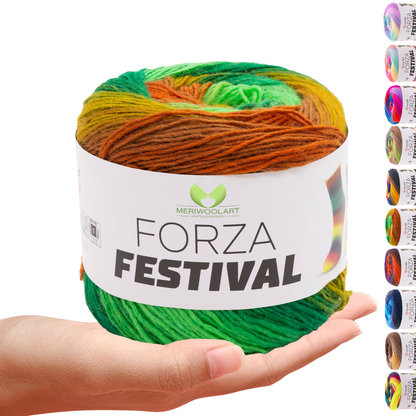FORZA FESTIVAL 2907 WOOL YARN 100g 420