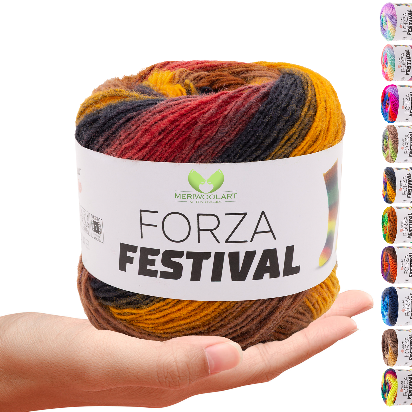 FORZA FESTIVAL 2908 WOOL YARN 100g 420