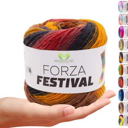 FORZA FESTIVAL 2908 WOOL YARN 100g 420
