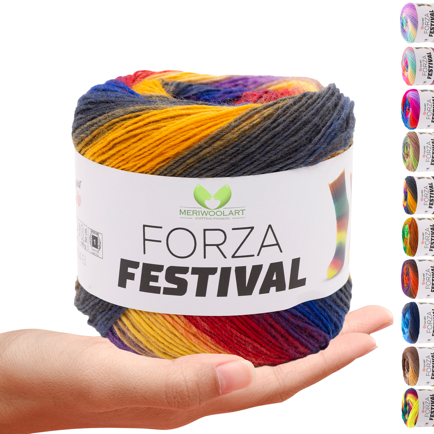 FORZA FESTIVAL 2909 WOOL YARN 100g 420