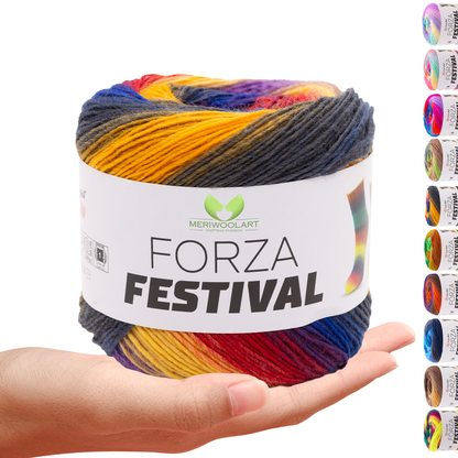 FORZA FESTIVAL 2909 WOOL YARN 100g 420