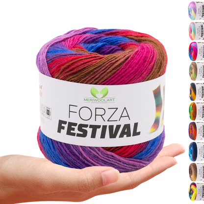 FORZA FESTIVAL 2911 WOOL YARN 100g 420