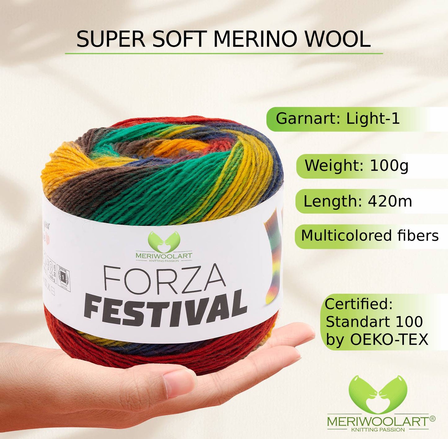 FIL À CHAUSSETTES EN LAINE FORZA 2611 100 g 420