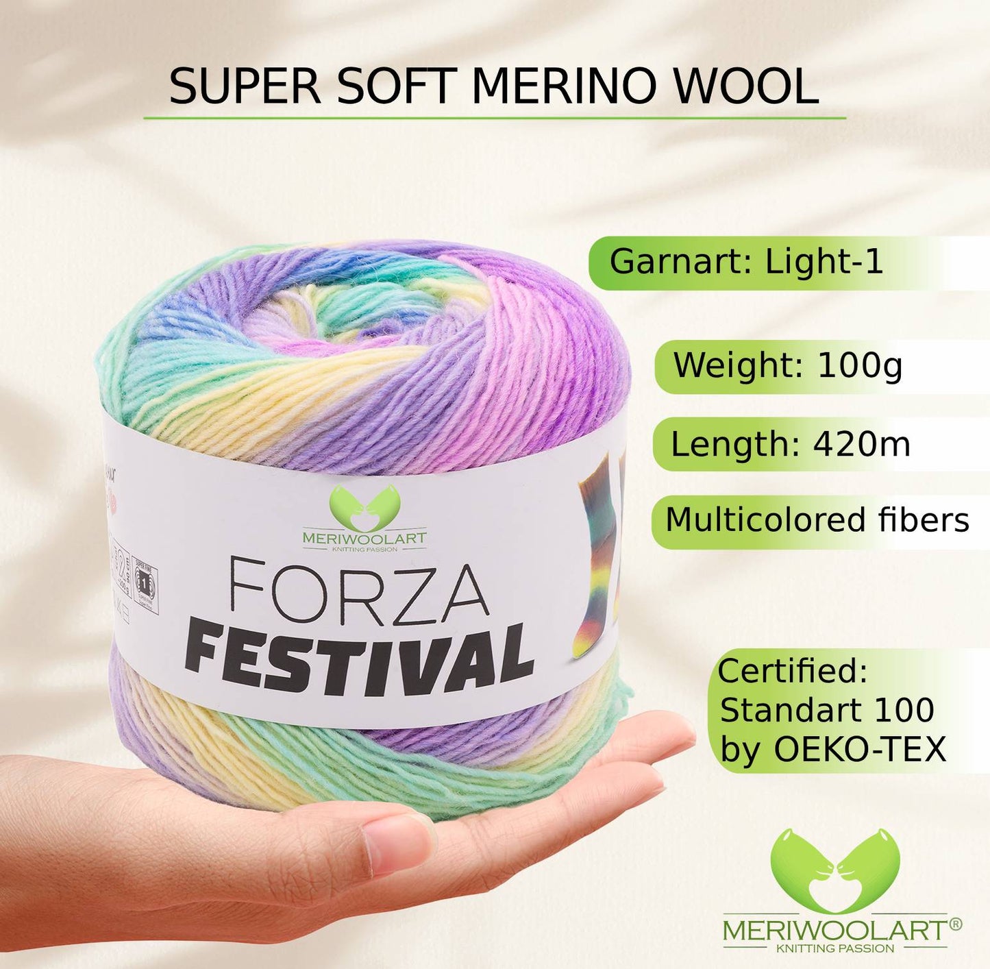 FIL À CHAUSSETTES EN LAINE FORZA 2611 100 g 420