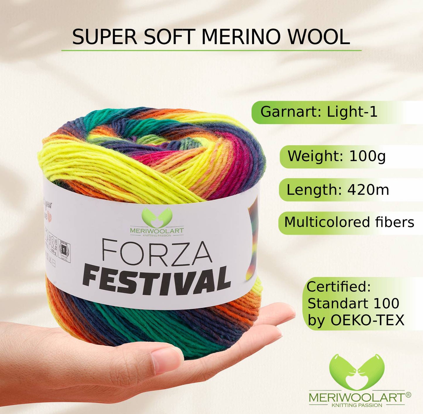 FIL À CHAUSSETTES EN LAINE FORZA 2611 100 g 420