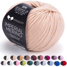 Charger l'image dans Gallery viewer, IMPERIAL Beige MERINO WOOL YARNS 50g 125m
